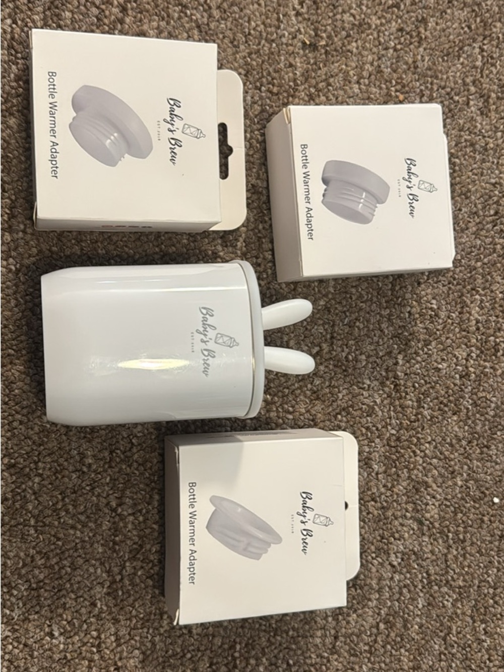 Baby's Brew White Bottle Warmer with Adapters